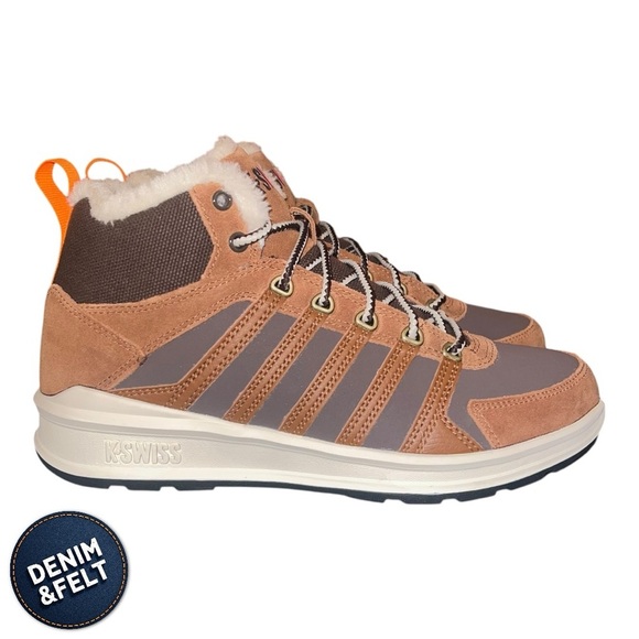 K Swiss Men’s Vista Trainer Mid WNT Hight Top Sherpa Lined Shoe| Brown | NEW/NIB main image 8